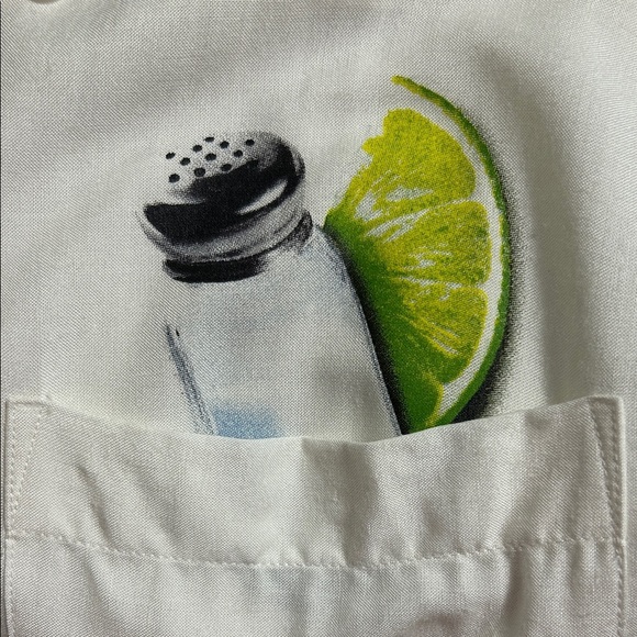 PURITAN Men’s Short Sleeve Tequila Margarita Woven Button Down Shirt - Picture 4 of 10